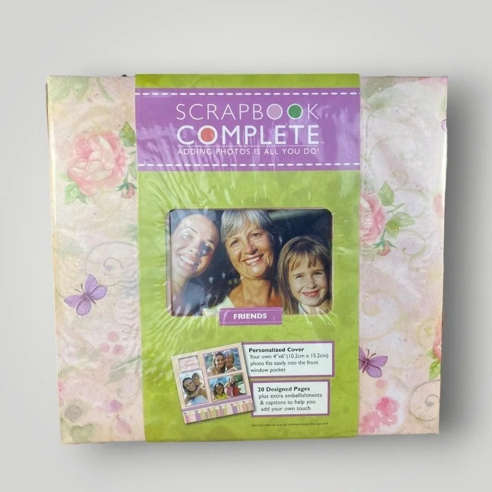 C R Gibson Scrapbook Complete Memory Album Unused 3D Embellishments 1990s Y2K